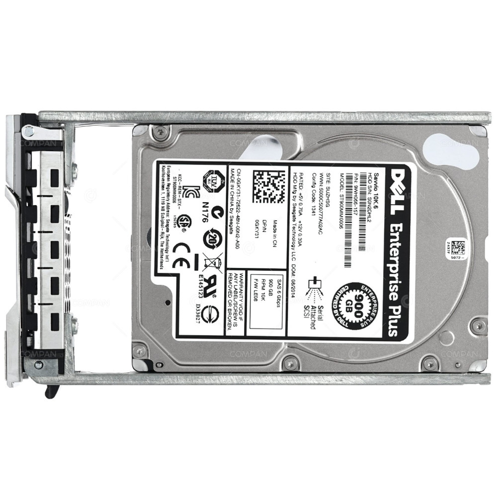 GKY31 EQL DELL HDD 900GB 10K SAS 6G 2.5" FOR PS-M4110 PS6100 PS6110 PS6210